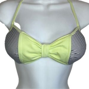 NEW!!! Damsel Padded Light Green Bikini with Stripped Bow Size M